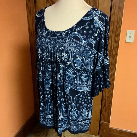 Bila boho ethnic cold shoulder blouse - Picture 8 of 11